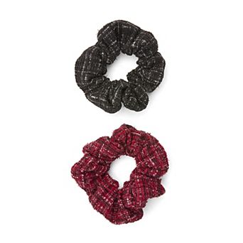 Emberly 2-Pack Plaid Scrunchie Set