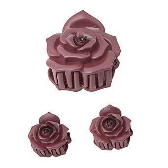 Emberly 3-Pack Rosette Claw Clips