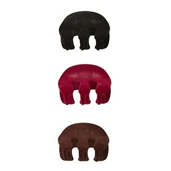 Emberly 3-Pack Velvet Medium Claw Clips