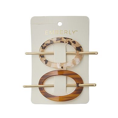 Emberly 2-Pack Oval Bun Holder Hair Pins