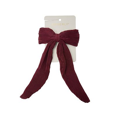 Emberly Pleated Bow Hair Clip