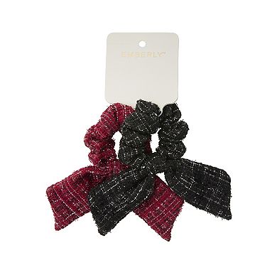 Emberly 2-Pack Long Tails Scrunchie Set