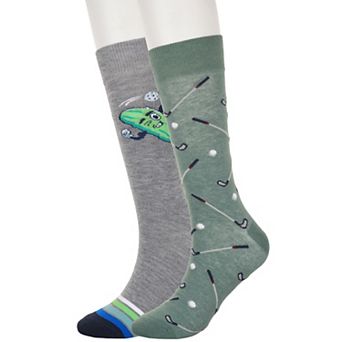 Men's Twisted Toes 2-Pack Golf Novelty Socks