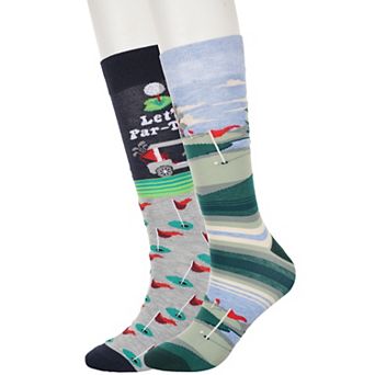 Men's Twisted Toes 2-Pack Golf Novelty Socks