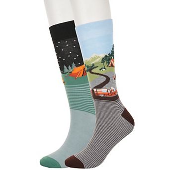 Men's Twisted Toes 2-Pack Nature Novelty Socks