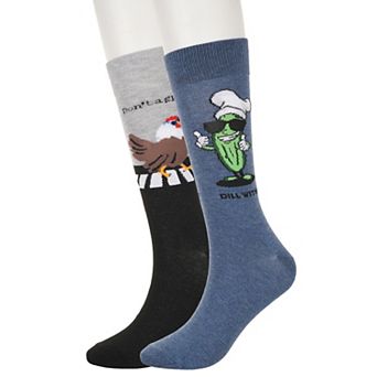 Men's Twisted Toes 2-Pack Novelty Socks