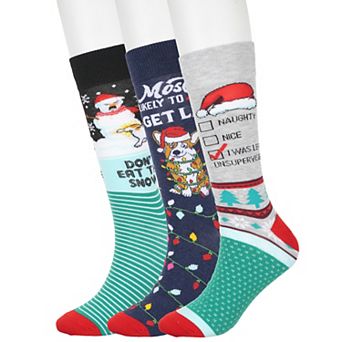 Men's 3-Pack Holiday Socks