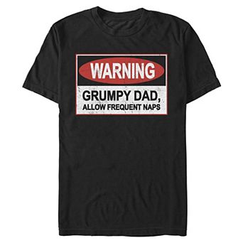 Men's Warning Grumpy Dad Graphic Tee