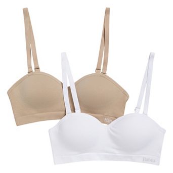 Girls 7-16 Hanes® 2-Pack Strapless Bras