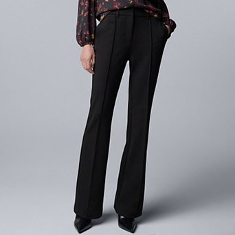 Women's Simply Vera Vera Wang Ponte High Rise Flare Trousers