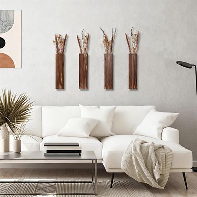 Kaelin Home Wooden Wall Planter Set of 4