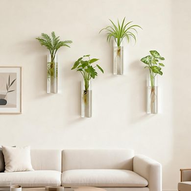 Kaelin Home Wall Planter Hanging Glass Tubes Flower Vase