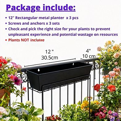 Kaelin Home Wall Planter (3 Pack, 12 Inch)