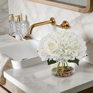 Kaelin Home Artificial Hydrangea Flowers with Vase