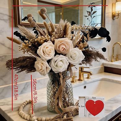 Kaelin Home 100pcs Artificial Flowers Arrangement With Vase Included