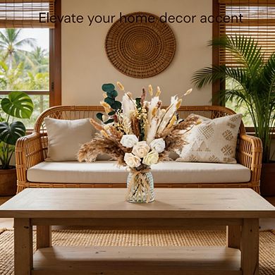 Kaelin Home 100pcs Artificial Flowers Arrangement With Vase Included