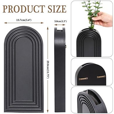 Kaelin Home 2 Pack Wooden Wall Vase Set