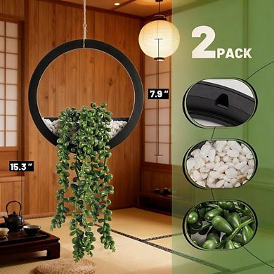 Kaelin Home 2 Pack Fake Plants Hanging Artificial