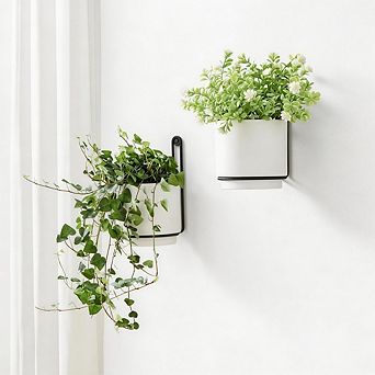 Kaelin Home 2 pc Wall Mounted Hanging Planter Vase