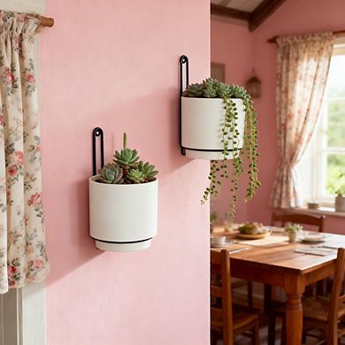 Kaelin Home 2 Pcs Wall Mounted Hanging Planter Vase