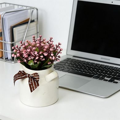 Kaelin Home 6Pcs Artificial Flowers with Ceramic Pot
