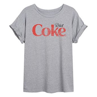 Juniors' Diet Coke Distressed Oversized Tee