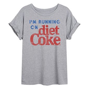 Juniors' Diet Coke I'm Running On Diet Coke Oversized Tee