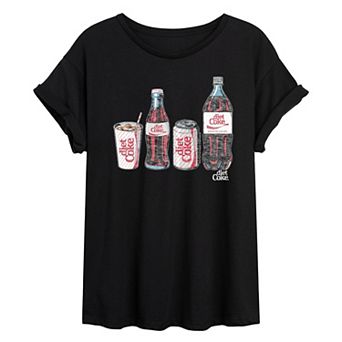 Juniors' Diet Coke Vintage Oversized Tee