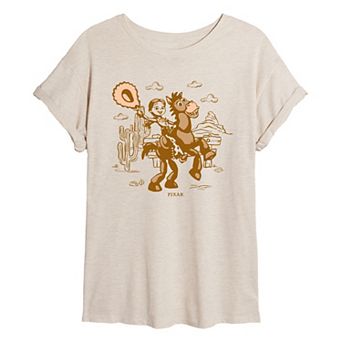 Juniors' Disney / Pixar's Toy Story 5 Jessie & Bullseye Oversized Tee