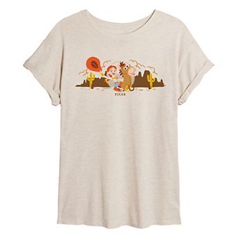 Juniors' Disney / Pixar's Toy Story 5 Jessie & Bullseye Oversized Tee
