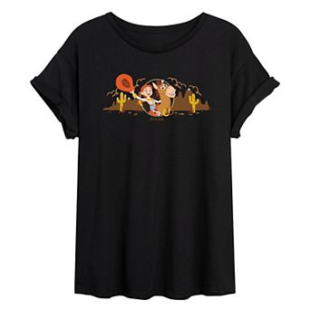 Juniors' Disney / Pixar's Toy Story 5 Jessie & Bullseye Oversized Tee