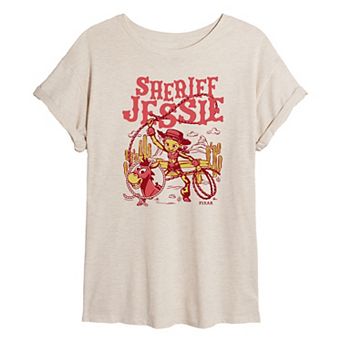 Juniors' Disney / Pixar's Toy Story 5 Sheriff Jessie Oversized Tee