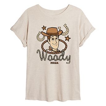 Juniors' Disney / Pixar's Toy Story 5 Woody Cowboy Oversized Tee