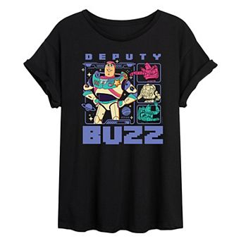 Juniors' Disney / Pixar's Toy Story 5 Deputy Buzz Oversized Tee