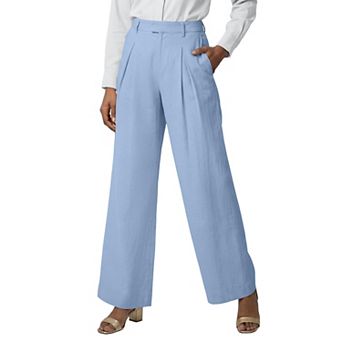 Jessica London Women's Plus Size Linen Wide-Leg Trouser