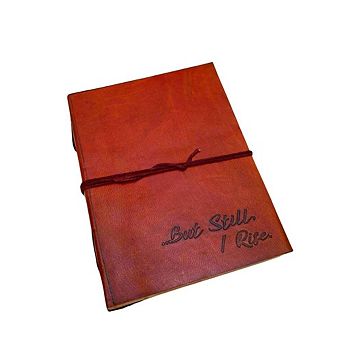 But Still I Rise Quote Leather Journal