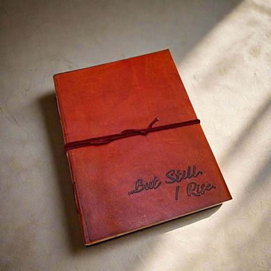 But Still I Rise Quote Leather Journal