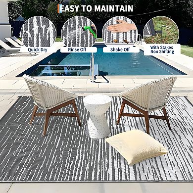 ANIXOL Reversible Waterproof Outdoor Rug