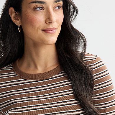 Women's Sonoma Goods For Life® Crewneck Elbow Sleeve Tee