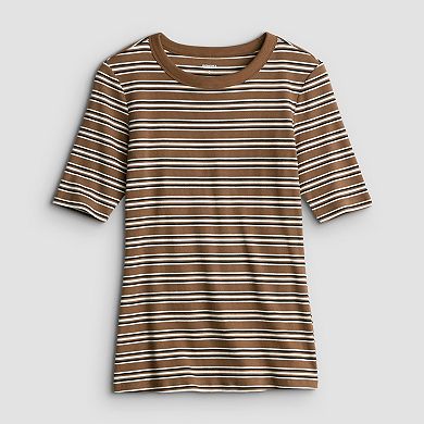 Women's Sonoma Goods For Life® Crewneck Elbow Sleeve Tee