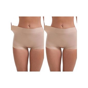 2 Packs Women's Slimming Waist Hip-Lifter Shaping Shorts Anti Chafing Control Panties Under Dress