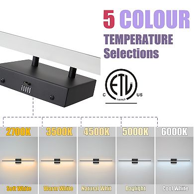 POWLIG 32-Inch Modern LED Wall Sconce - Dimmable 5-Color Adjustable for Hallway, Bedroom Living Room