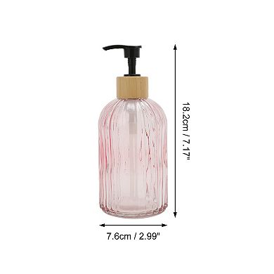 Round Bottom Vertical Stripe Soap Dispenser 13.53oz 1 Pc