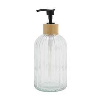 Round Bottom Vertical Stripe Soap Dispenser 13.53oz 1 pc