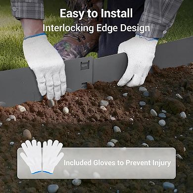 39*6.15inch Steel Landscape Edging,Bendable Garden Edging Border,Lawn Edging for Flower Bed Yard