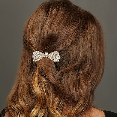 Grace Crystal Bow Hair Barrettes 1 Pc