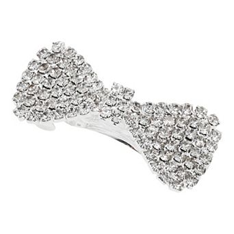Grace Crystal Bow Hair Barrettes 1 pc
