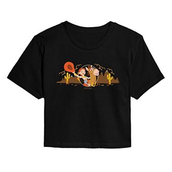 Juniors' Disney / Pixar's Toy Story 5 Jessie & Bullseye Desert Cropped Tee