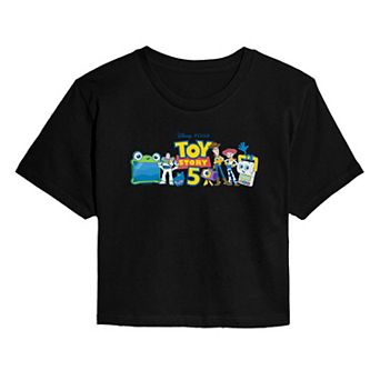 Juniors' Disney / Pixar's Toy Story 5 Character Lineup Cropped Tee