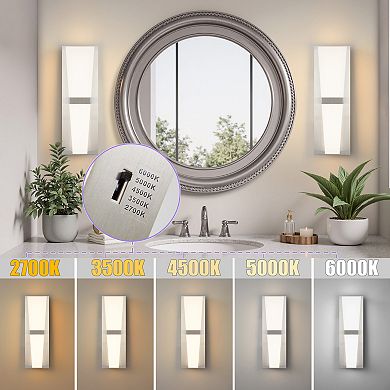 POWLIG 15.7" Modern Flush Mount Wall Sconce with Triangle Shade - Dimmable LED Light